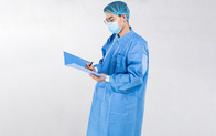 Özelleştirilmiş Tek Kullanımlık Tıbbi Laboratuvar Önlüğü Uzun Kollu Elastik Manşet Unisex