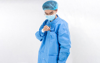 Özelleştirilmiş Tek Kullanımlık Tıbbi Laboratuvar Önlüğü Uzun Kollu Elastik Manşet Unisex