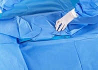 Hastane Kullanımı İçin Mavi Renkte Kumaş Nonwoven Cerrahi Steril Örtüler 20 X 20 İnç