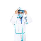 65g PP PE Tek Kullanımlık Tıbbi Ovma Takımları Koruyucu Giysi Tulum CE