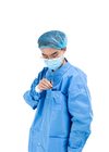 Nonwoven Laboratuvar Önlüğü Mavi Tek Kullanımlık Önlük Unisex Hastane Üniformaları Tıbbi Tulum Takım Elbise