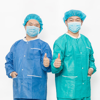 Tek kullanımlık dokunulmaz giysi ve pantolon hastane hemşire doktor takım elbise iki parça takım tişört ve pantolon