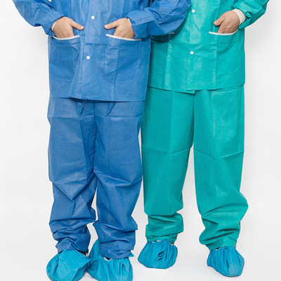 Tek kullanımlık dokunulmaz giysi ve pantolon hastane hemşire doktor takım elbise iki parça takım tişört ve pantolon