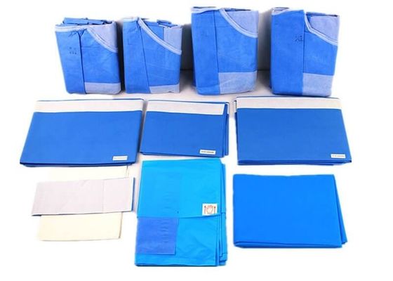 PP PE malzemesi tıbbi prosedürler için steril cerrahi paket tek kullanımlık