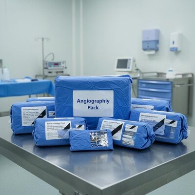 Steam Sterilization Sterile Surgical Packs with Non-woven Fabric and Angiography Pack for Hospitals