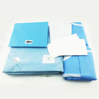 Yüksek emicilik malzemeleri ile OEM Tek kullanımlık cerrahi paketler hastane prosedürleri için ultrasonik dikiş ve latekssiz