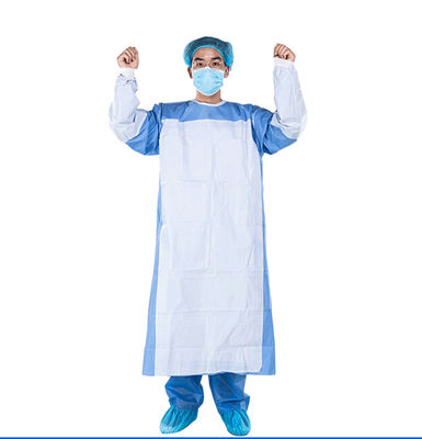 Sterilizasyon Mavi EO SMS Tek Kullanımlık Cerrahi Önlük